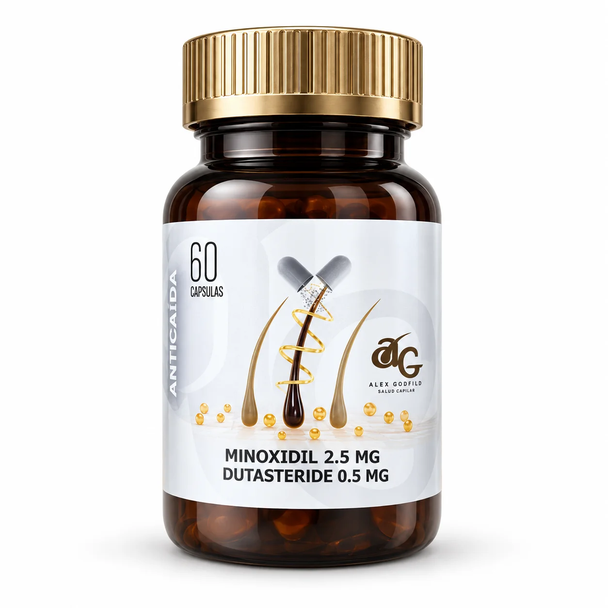 Minoxidil 2.5mg + dutasteride 0.5mg | 60 cap