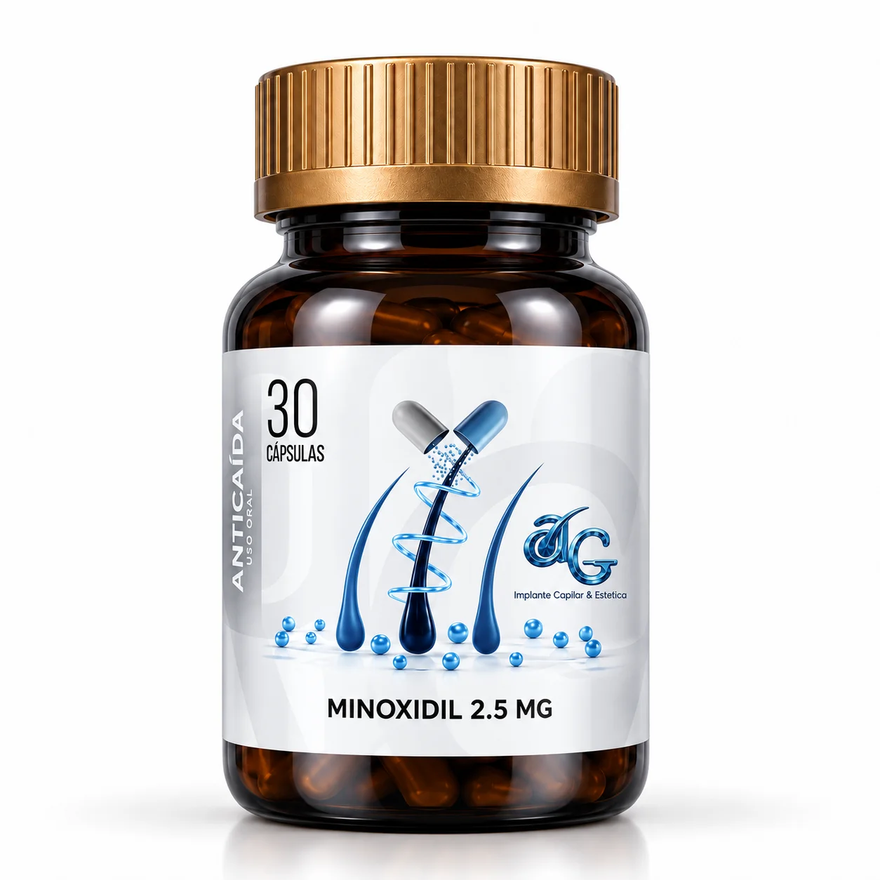 Minoxidil 2.5mg | 30 cápsulas
