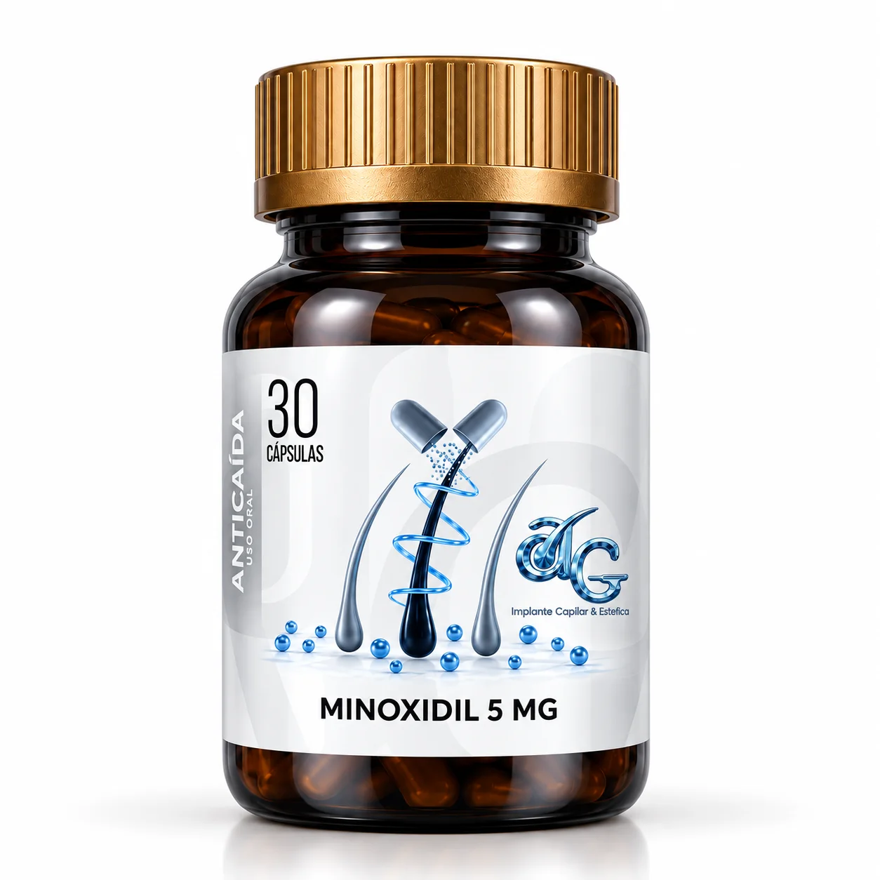 Minoxidil 5mg | 30 cápsulas